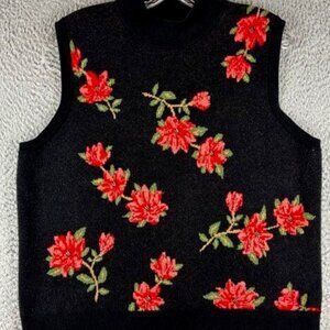 Sleeveless Top Women’s Black Floral Print